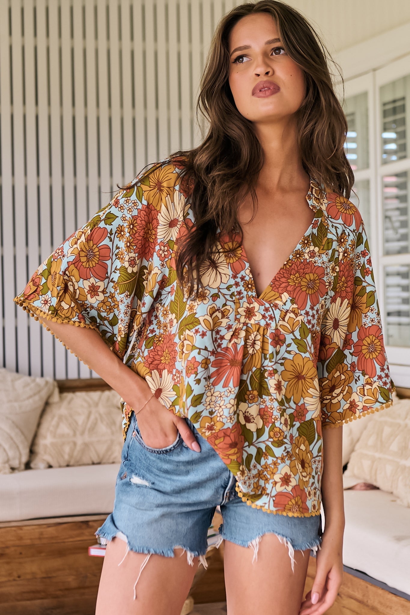Gabriella | Top in Mimosa Print