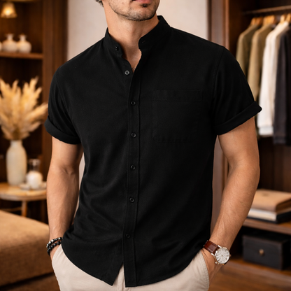 Tobias Short Sleeve Linen Shirt