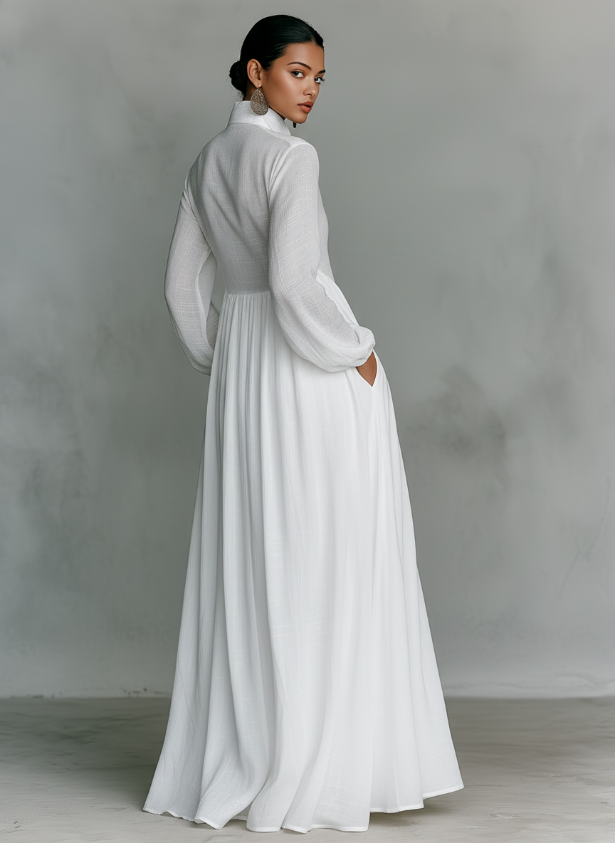 Corbin Linen Patchwork Maxi Dress
