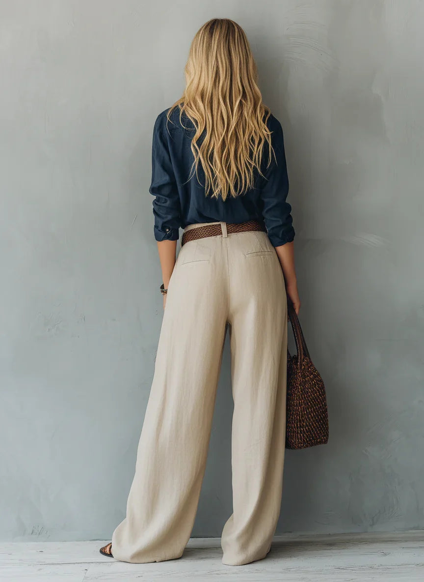 Hatton Linen Wide Leg Trousers