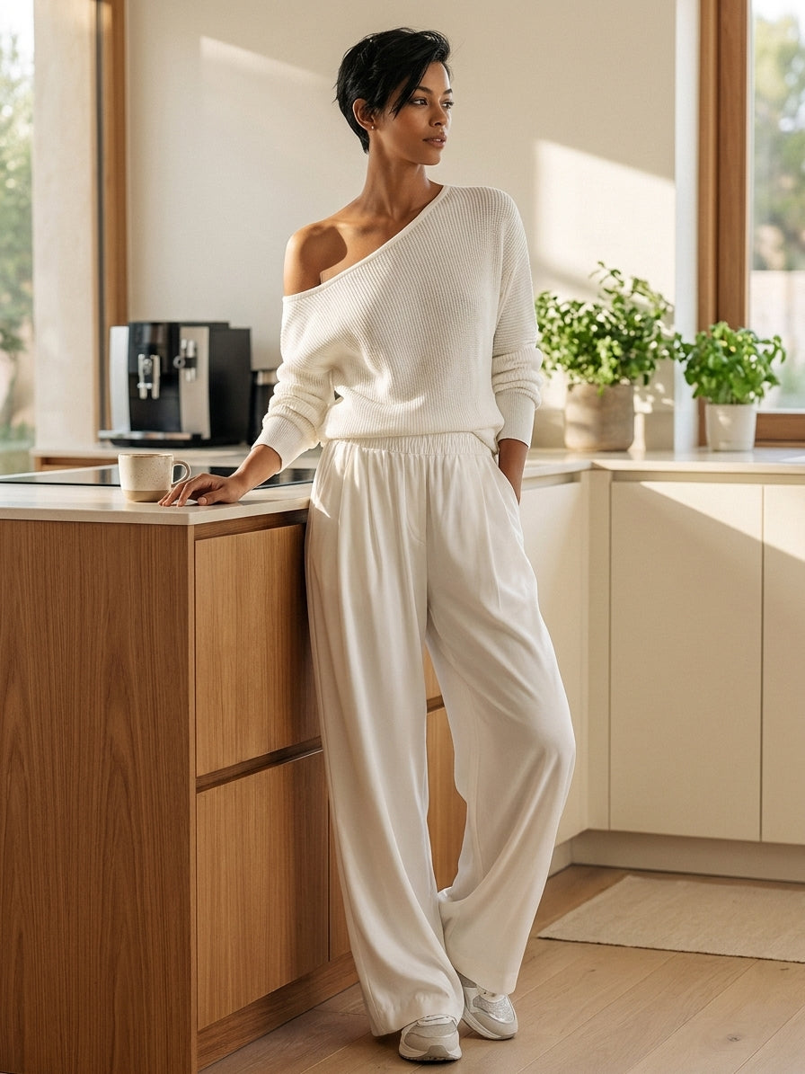 Noelle Asymmetric Knit Two Piece Set