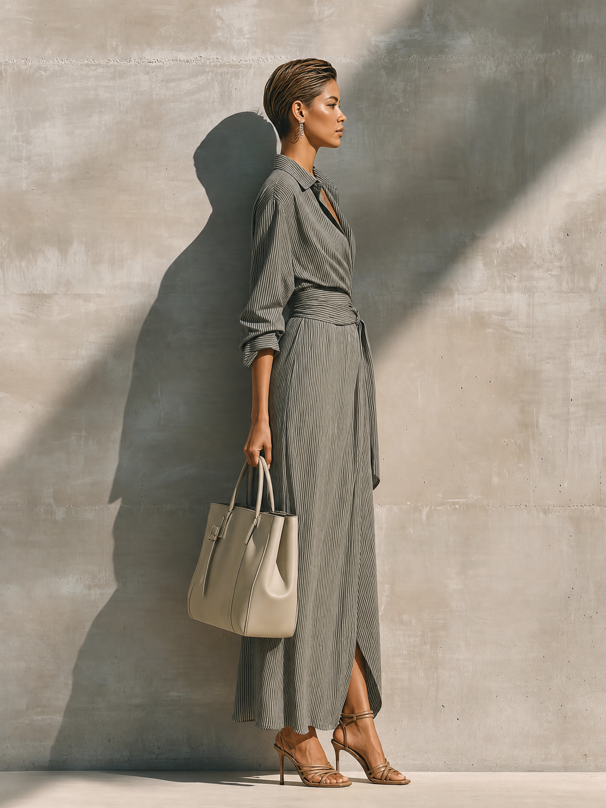 Wren Striped Linen Shirt Dress