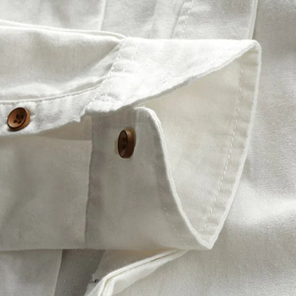 Otto Stand Collar Cotton Shirt