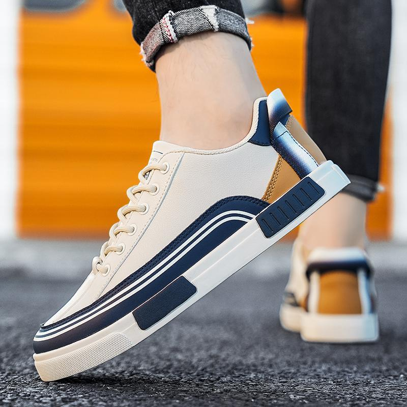 Dalton Panelled Leather Trainer