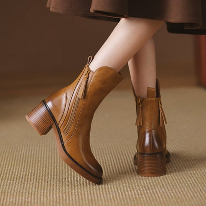 Norwood Leather Heeled Boots