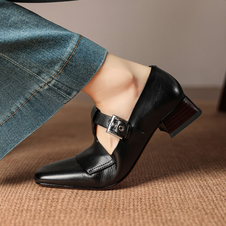 Iris Leather T Bar Court Shoes