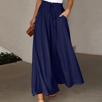 Freya Wide Leg Silk Trousers