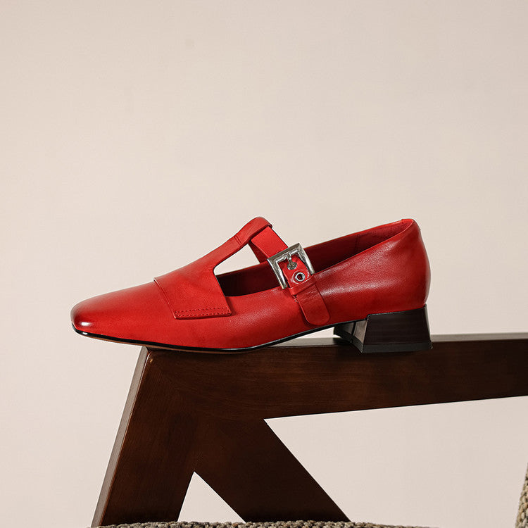 Iris Leather T Bar Court Shoes
