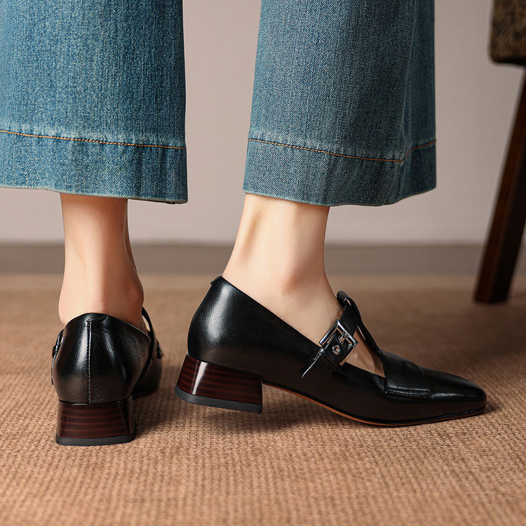 Iris Leather T Bar Court Shoes
