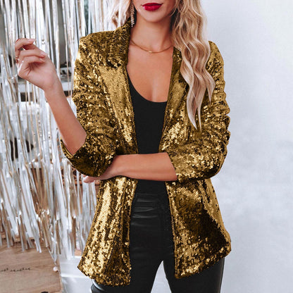 Maren Sequin Lapel Blazer