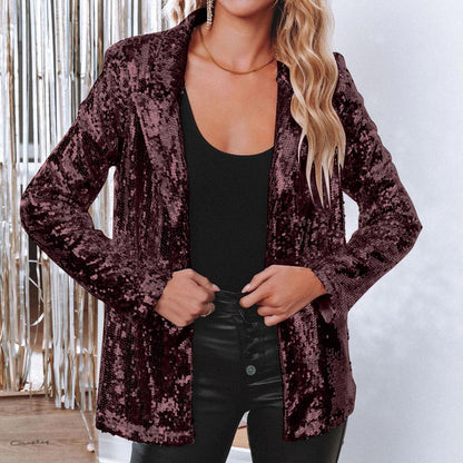 Maren Sequin Lapel Blazer