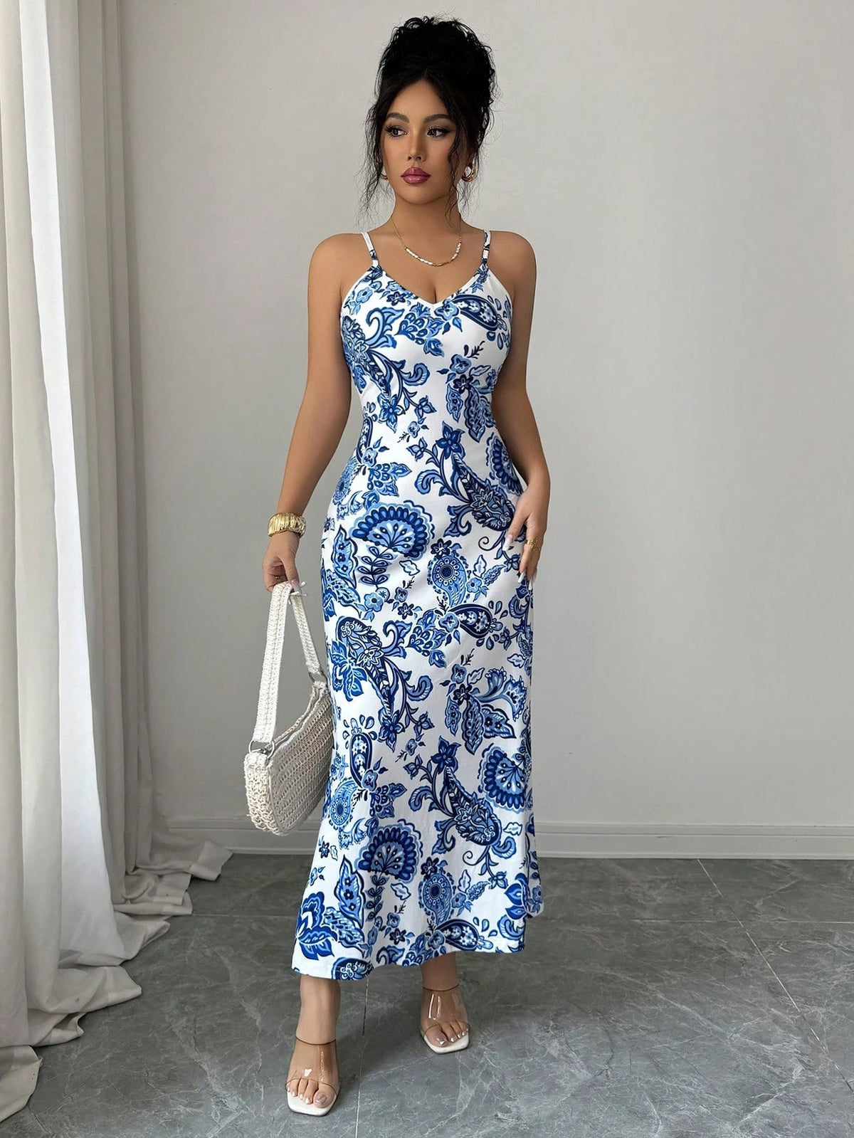 Seren Floral Print Maxi Dress