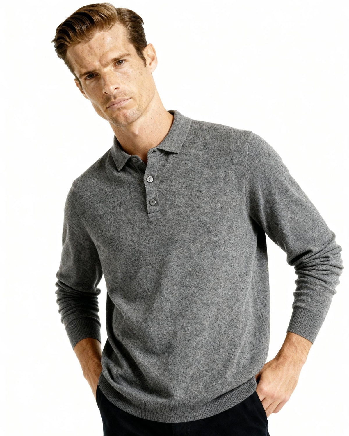 Halden Cashmere Knit Polo