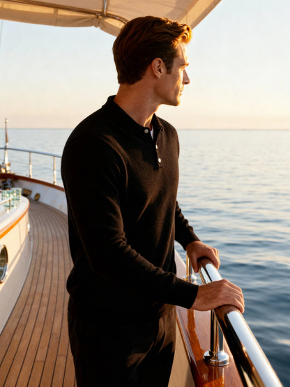 Halden Cashmere Knit Polo