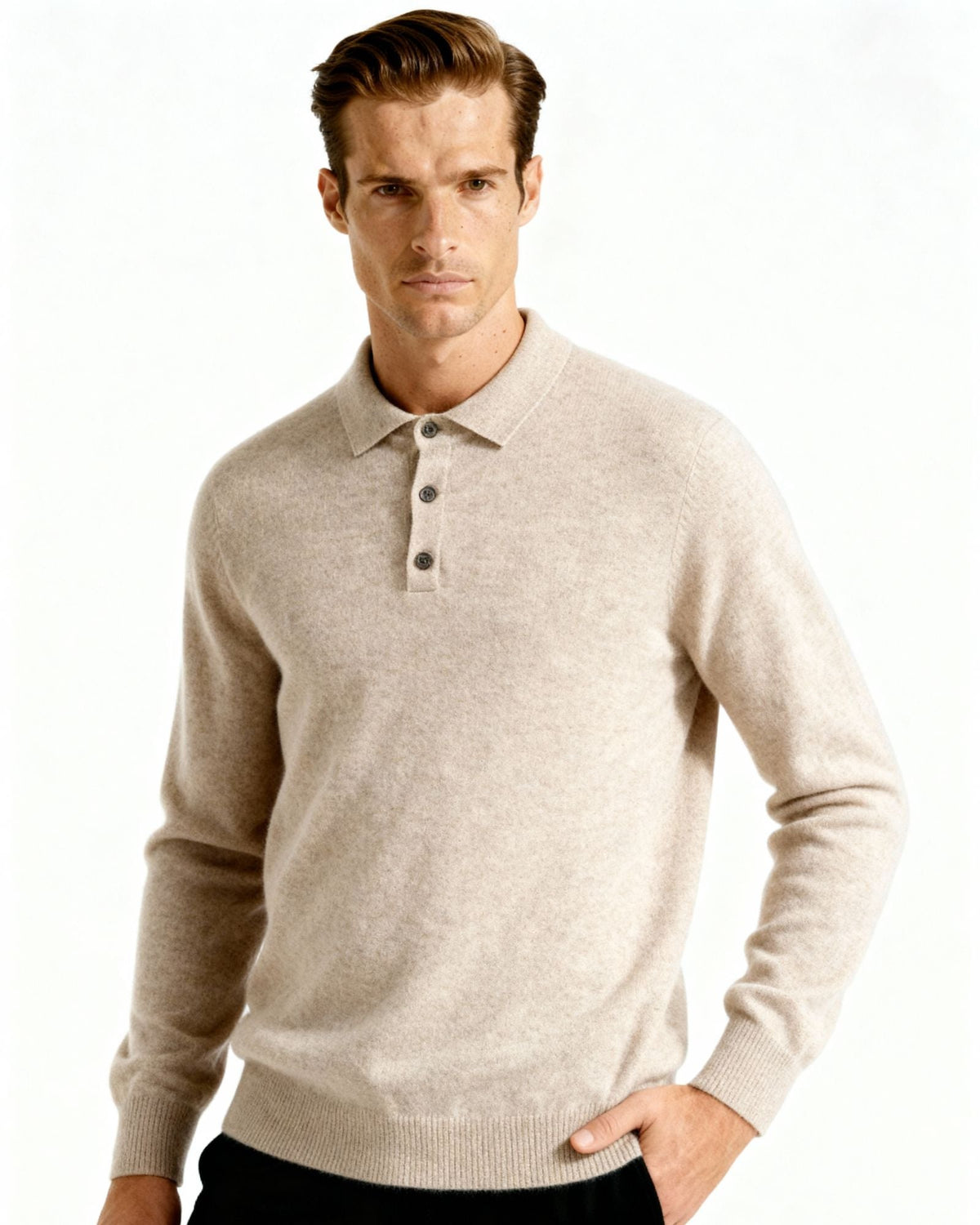 Halden Cashmere Knit Polo