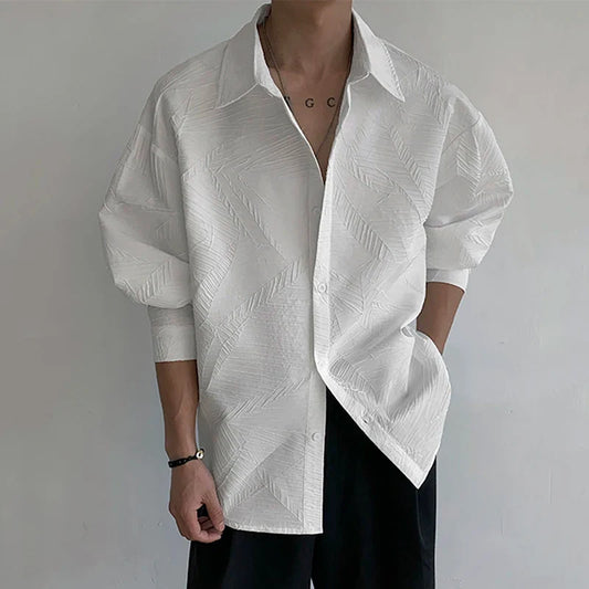 Oversized Leaf Pattern Shirt