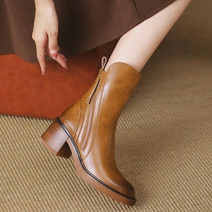 Norwood Leather Heeled Boots