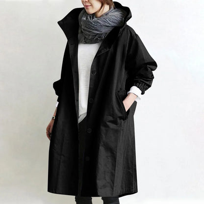 Dora | Hooded Longline Trench Coat