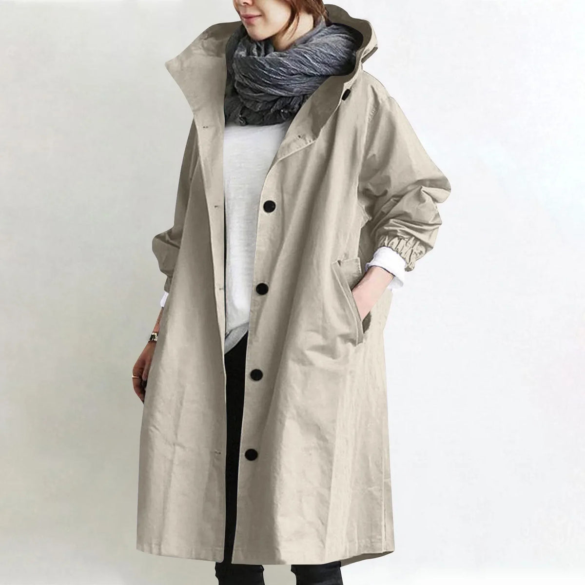 Dora | Hooded Longline Trench Coat