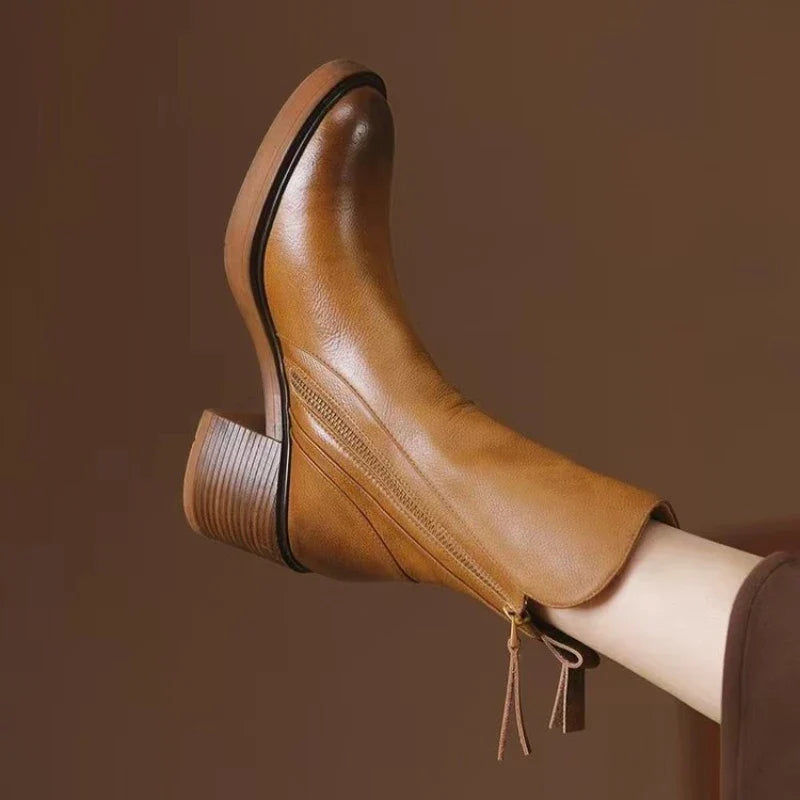 Norwood Leather Heeled Boots