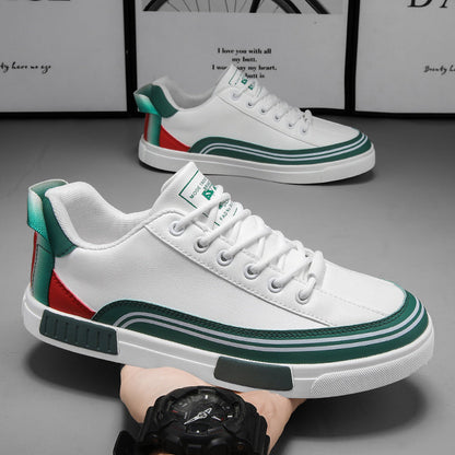 Dalton Panelled Leather Trainer