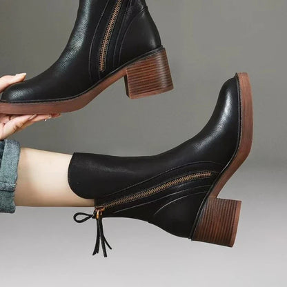Norwood Leather Heeled Boots