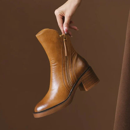 Norwood Leather Heeled Boots