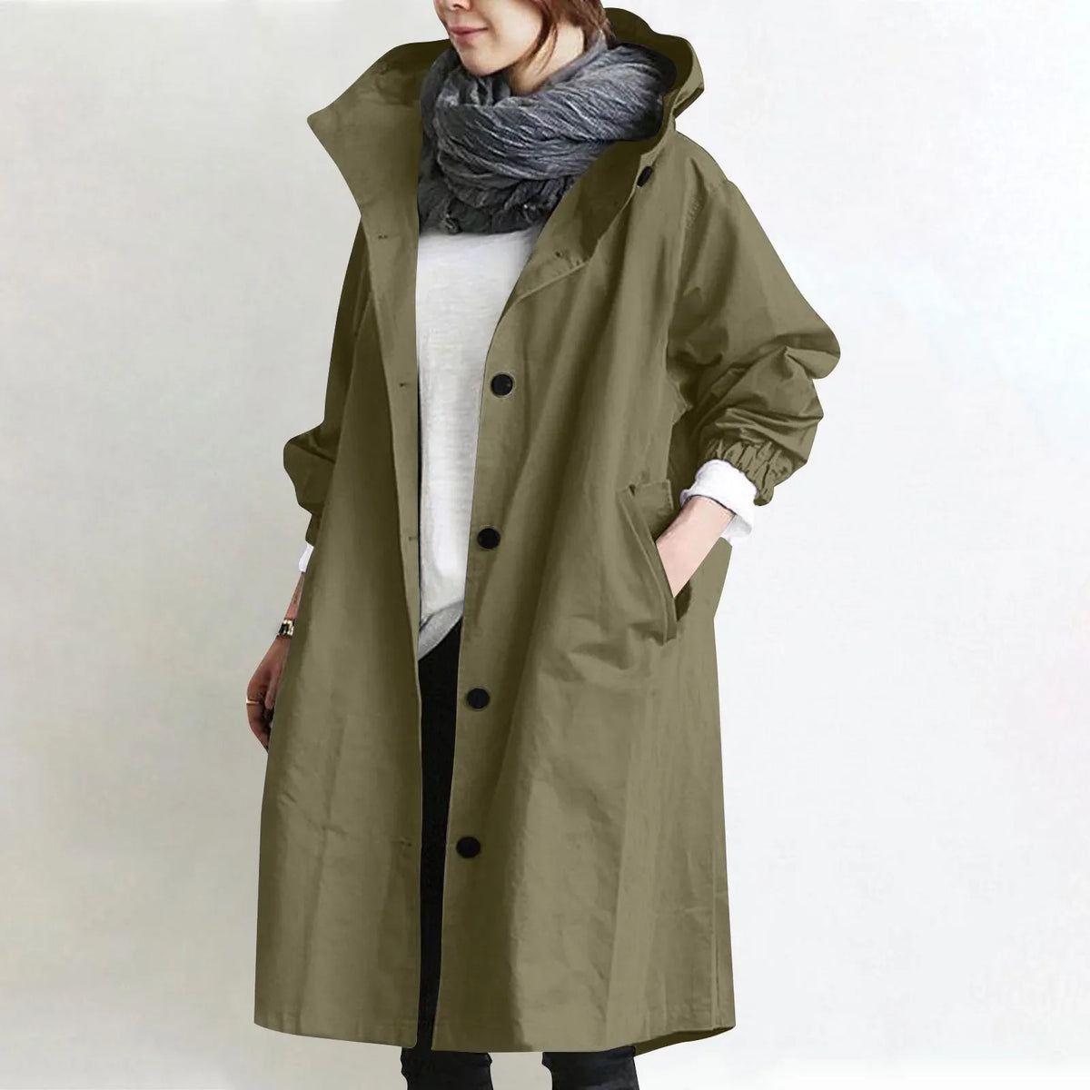 Dora | Hooded Longline Trench Coat