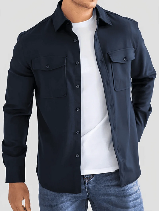 Simon | Overshirt Blu Navy