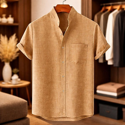 Tobias Short Sleeve Linen Shirt