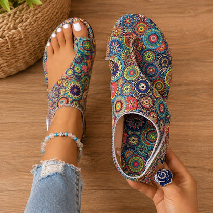 Elsie Paisley Print Sandals