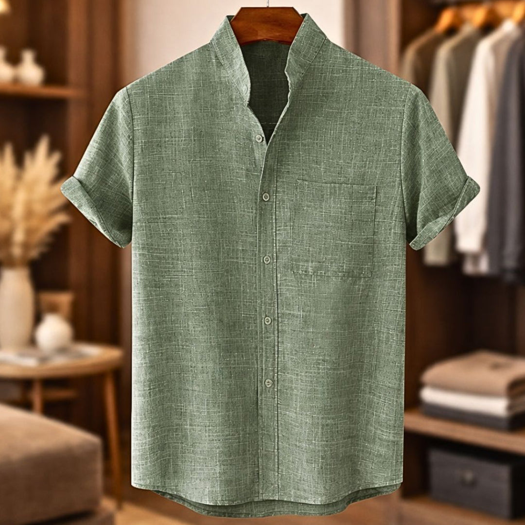 Tobias Short Sleeve Linen Shirt