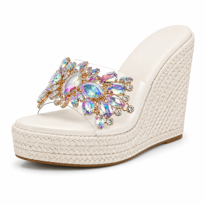 Farrow Crystal Wedge Sandals