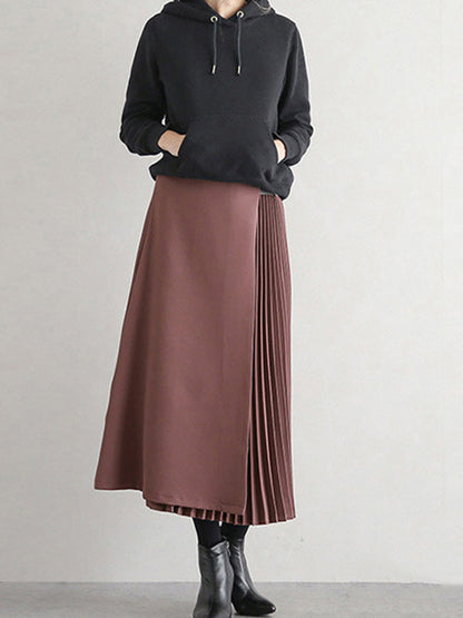 Ashby Pleated A Line Skirt