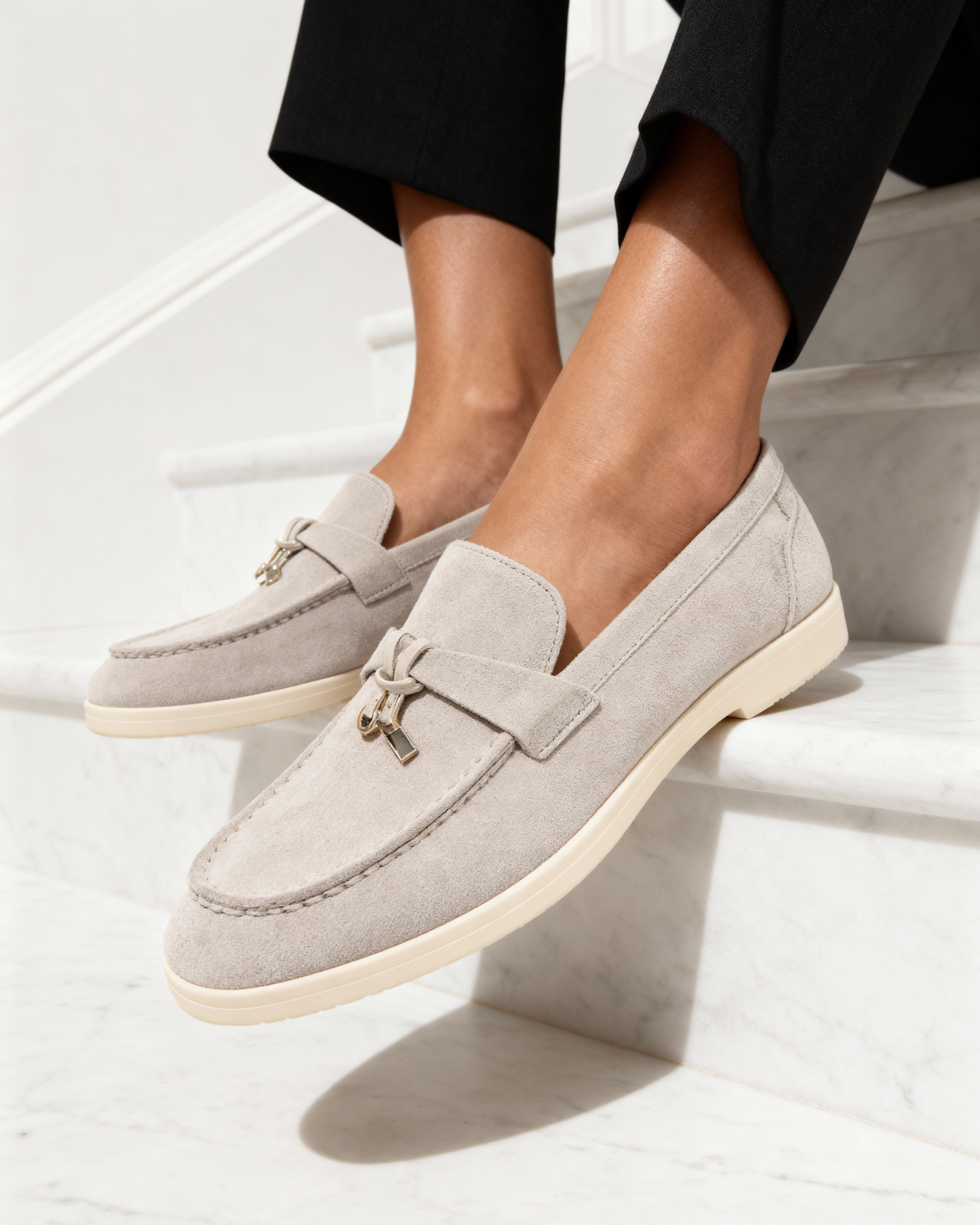 Elise Suede Flat Loafers