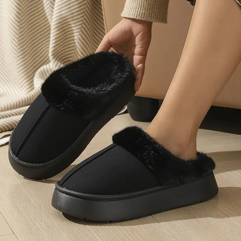 Quinn Plush Slip On Slippers