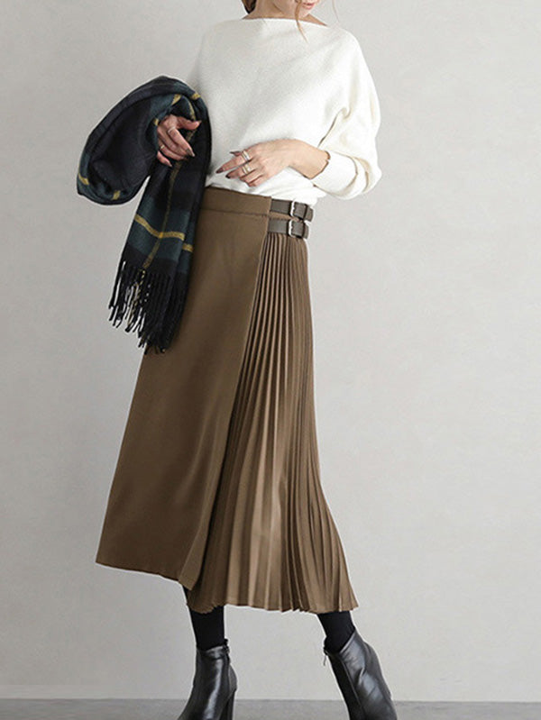 Ashby Pleated A Line Skirt