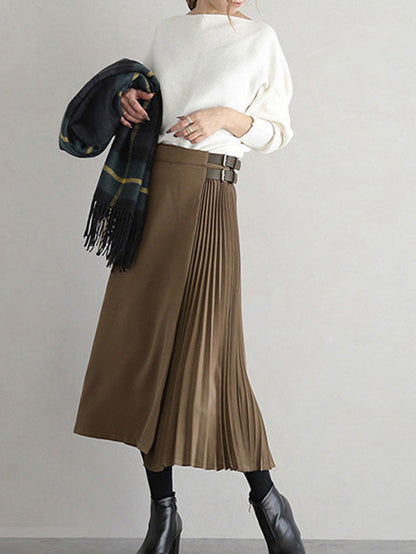 Ashby Pleated A Line Skirt
