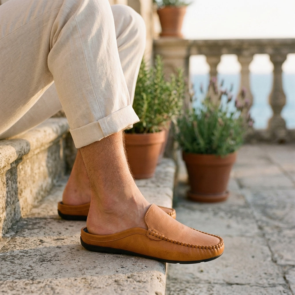 Cetara Leather Mules