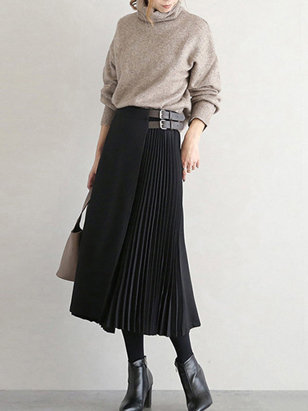 Ashby Pleated A Line Skirt