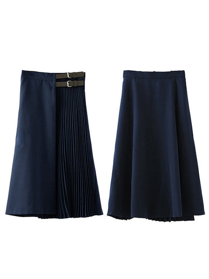 Ashby Pleated A Line Skirt