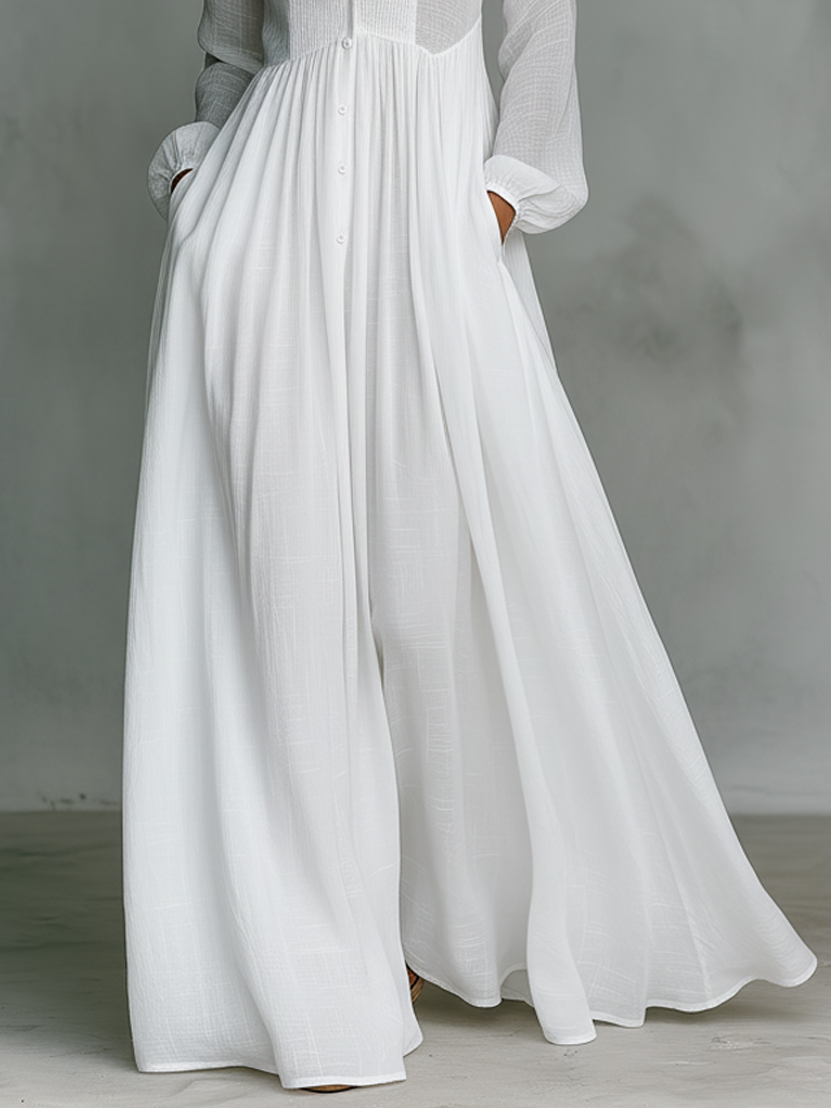 Corbin Linen Patchwork Maxi Dress