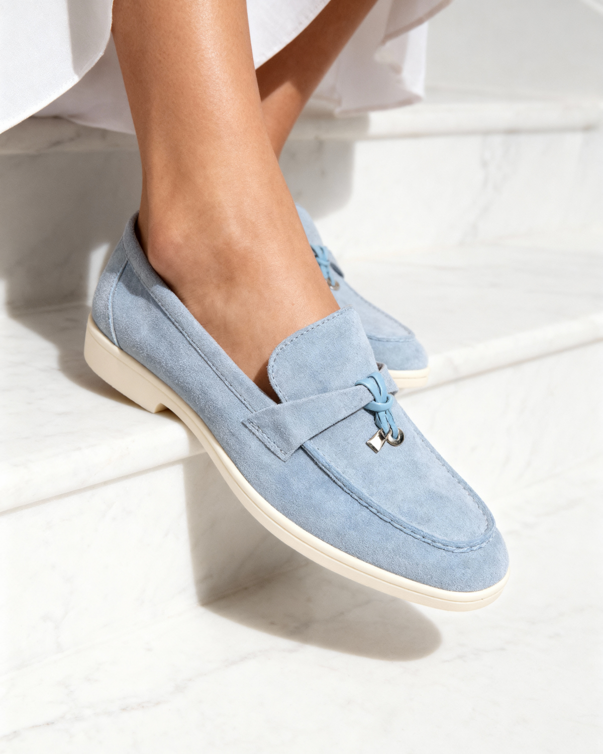 Elise Suede Flat Loafers