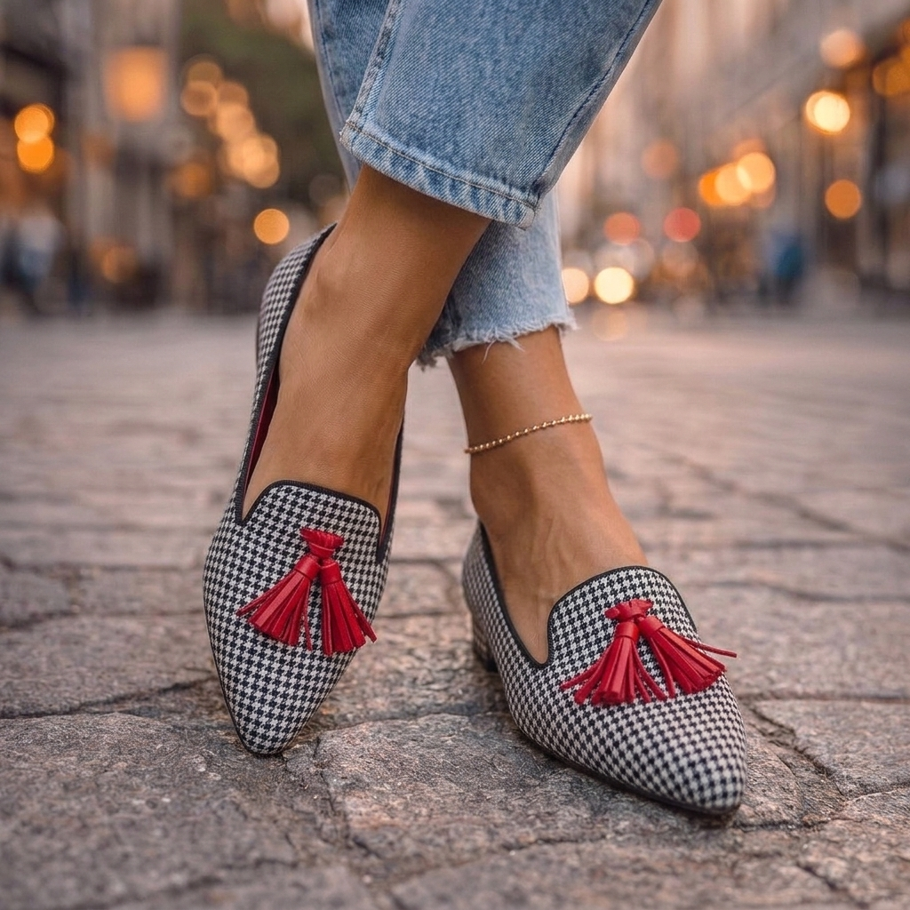 Amara Pointed Tassel Flats