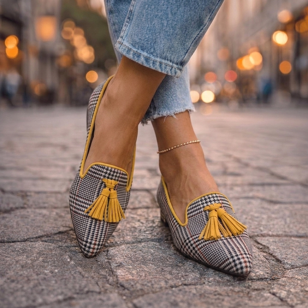 Amara Pointed Tassel Flats