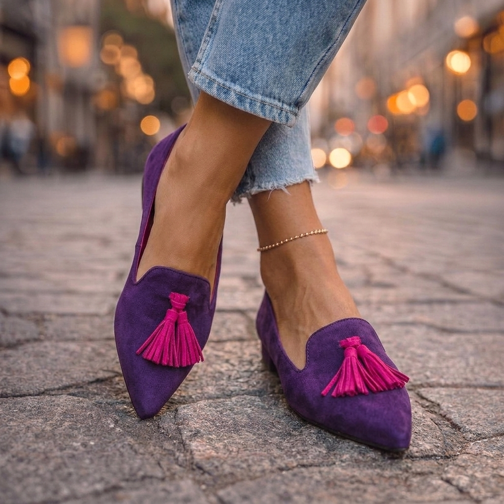 Amara Pointed Tassel Flats