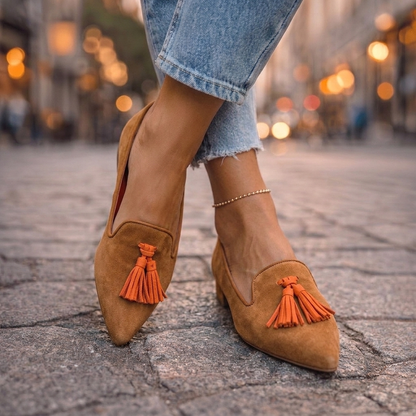 Amara Pointed Tassel Flats