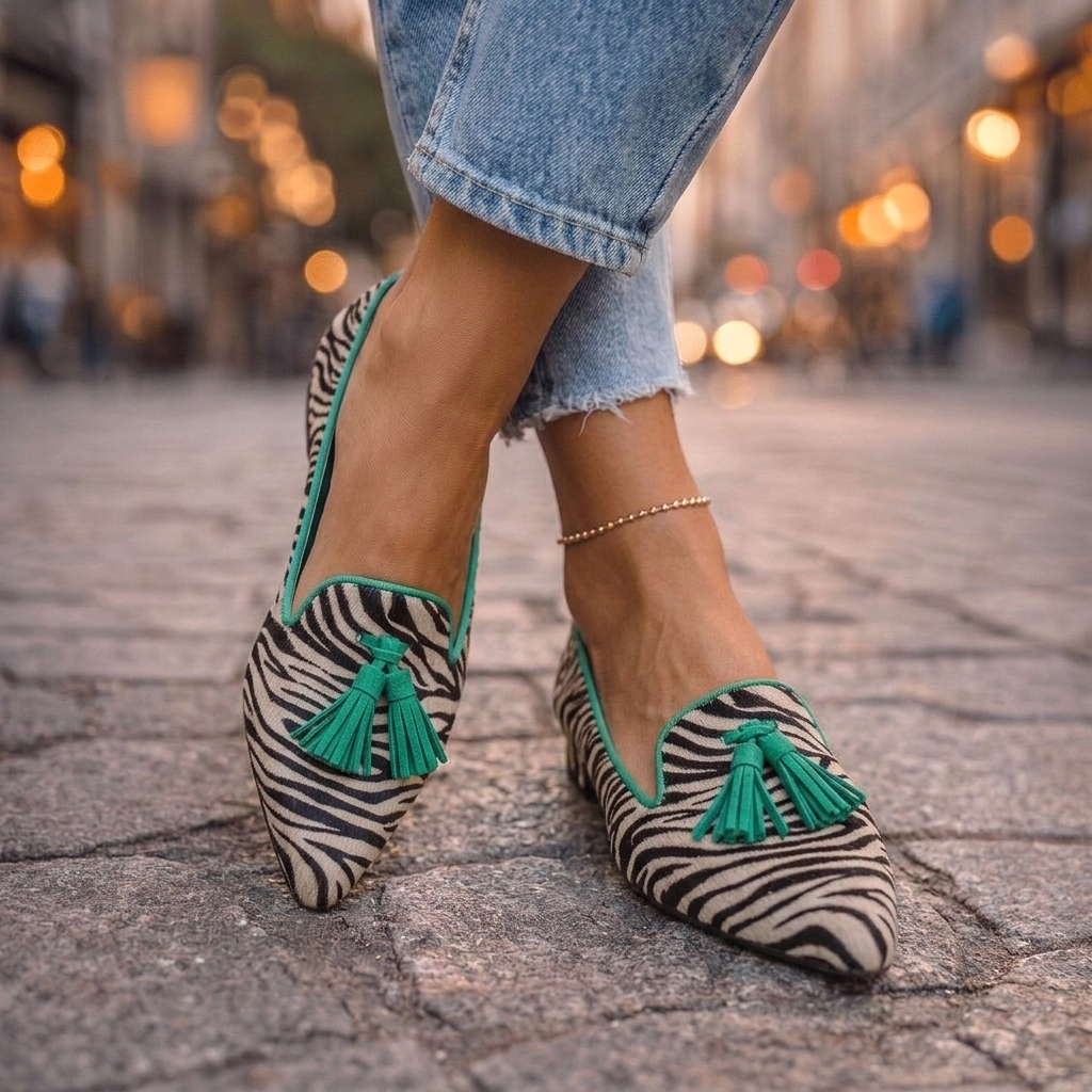 Amara Pointed Tassel Flats