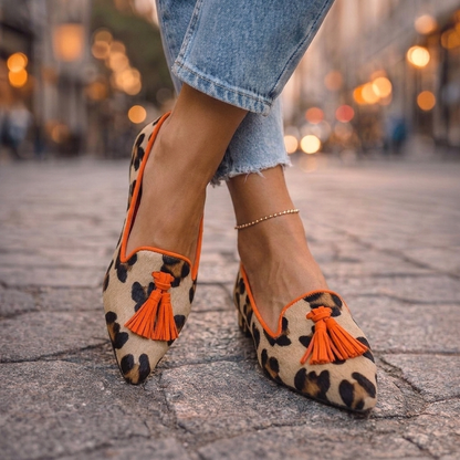 Amara Pointed Tassel Flats