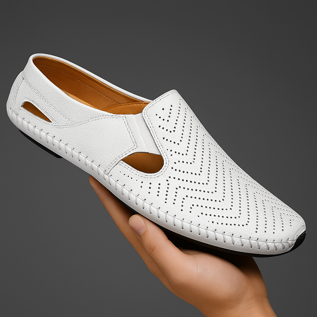 Dante Perforated Leather Loafers